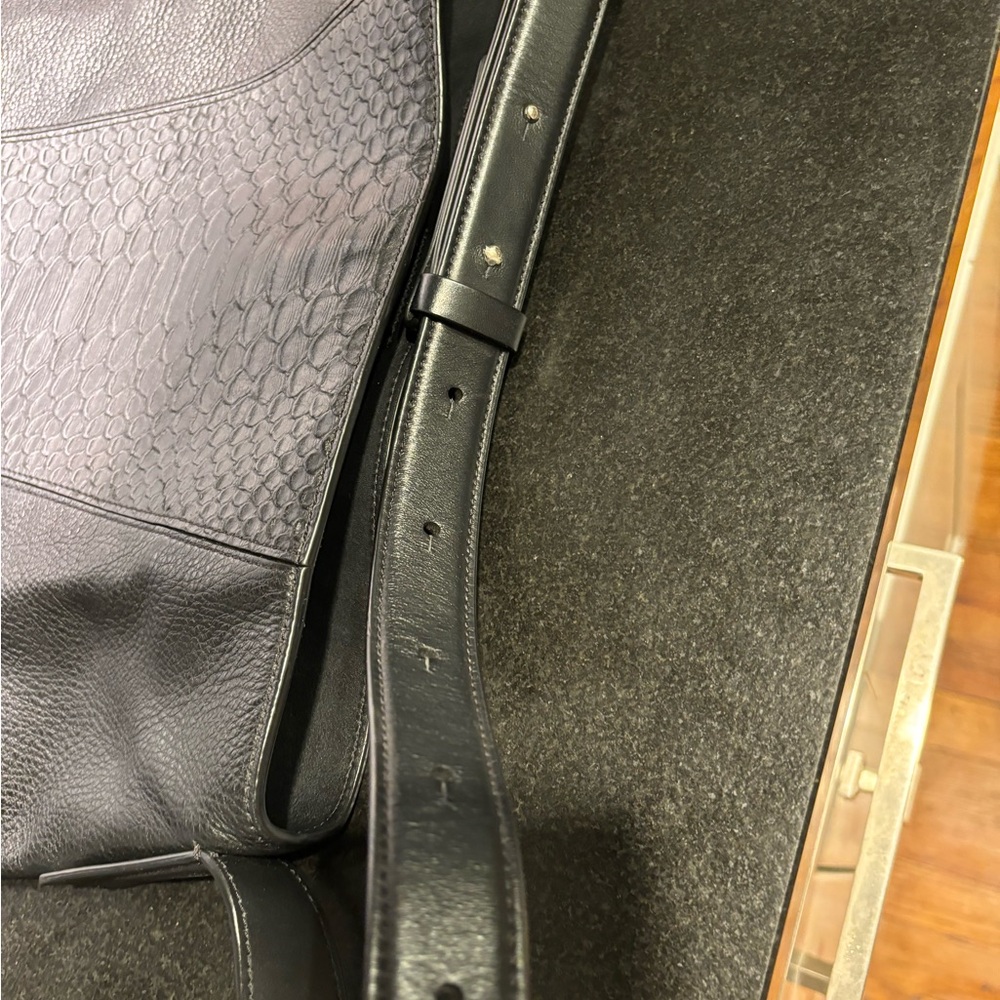 VINCE Modern V Stamped Python Medium Hobo - Picture 12 of 16
